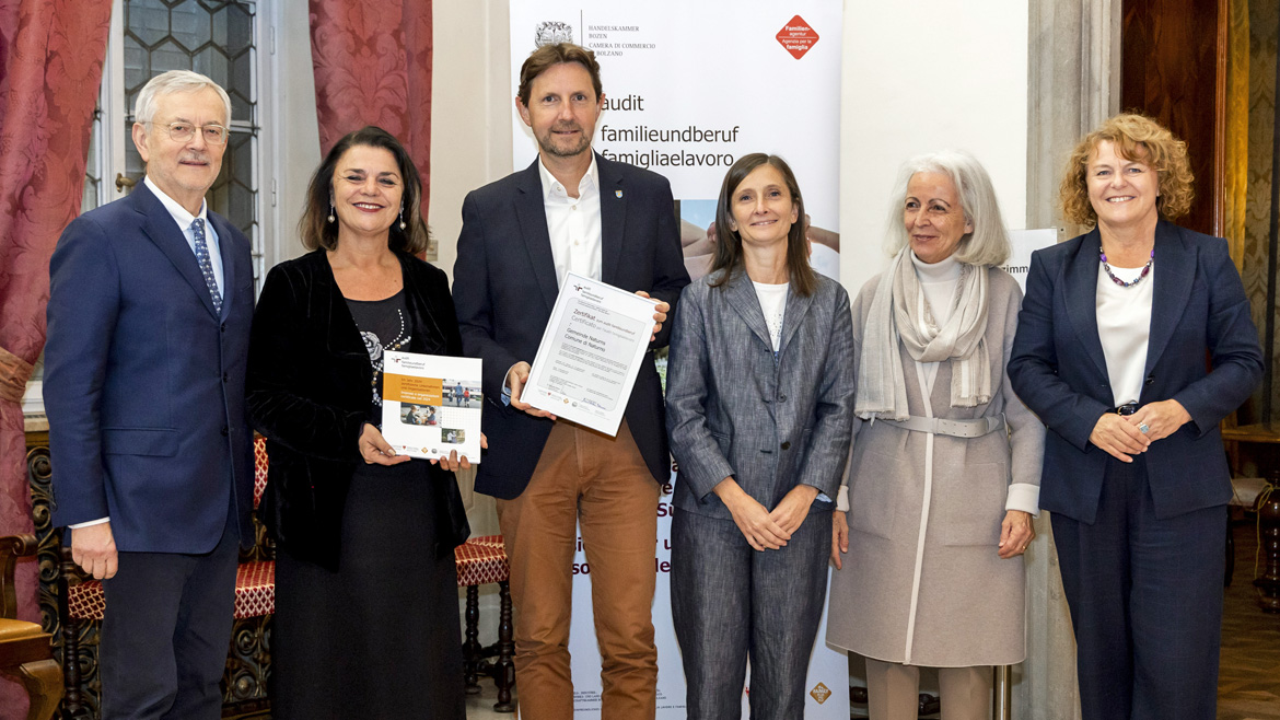 Die Gemeinde Naturns wurde von Marlene Pircher Preims bei der Zertifizierung begleitet